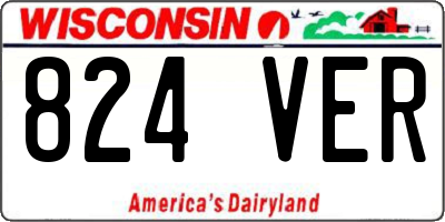 WI license plate 824VER