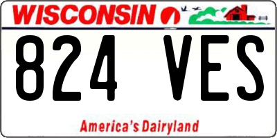 WI license plate 824VES