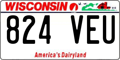 WI license plate 824VEU