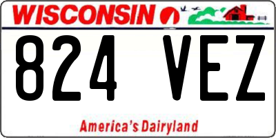 WI license plate 824VEZ