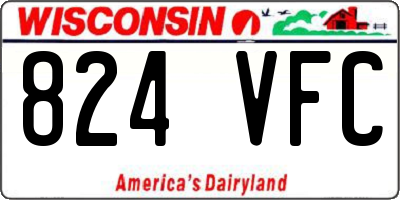 WI license plate 824VFC