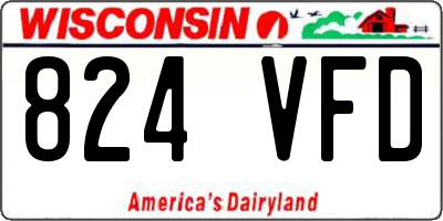 WI license plate 824VFD