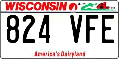 WI license plate 824VFE