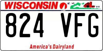 WI license plate 824VFG