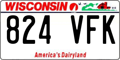 WI license plate 824VFK