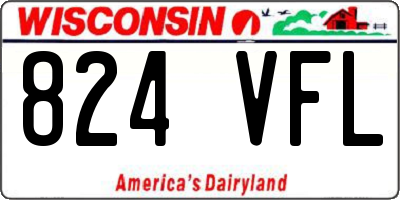 WI license plate 824VFL