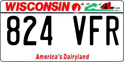 WI license plate 824VFR