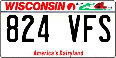 WI license plate 824VFS