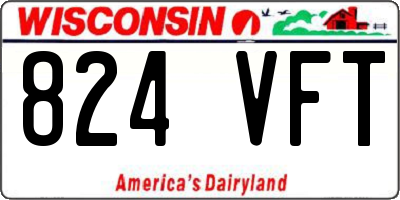 WI license plate 824VFT