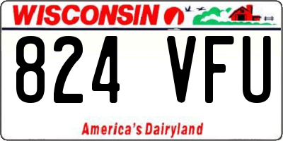 WI license plate 824VFU