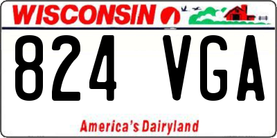 WI license plate 824VGA