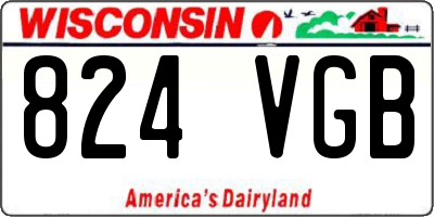 WI license plate 824VGB