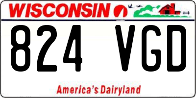 WI license plate 824VGD