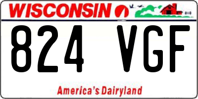 WI license plate 824VGF