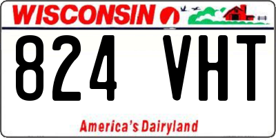 WI license plate 824VHT