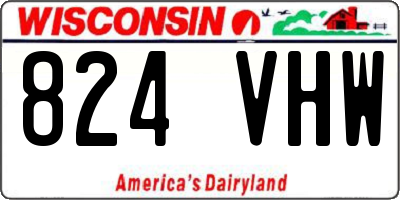 WI license plate 824VHW