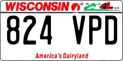 WI license plate 824VPD