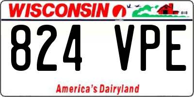 WI license plate 824VPE