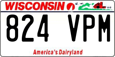 WI license plate 824VPM