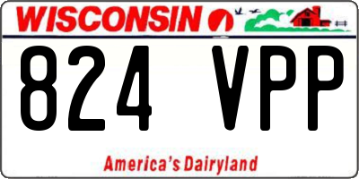 WI license plate 824VPP