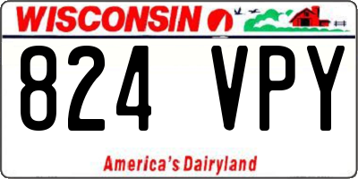 WI license plate 824VPY