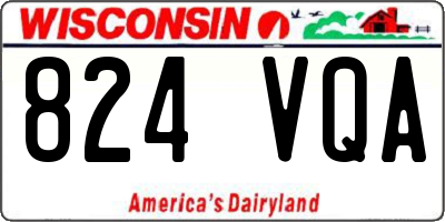 WI license plate 824VQA