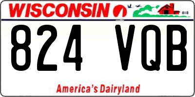 WI license plate 824VQB