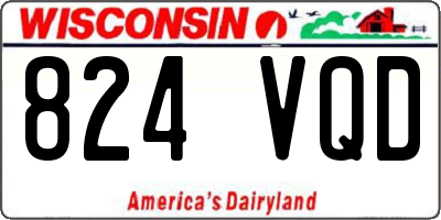 WI license plate 824VQD