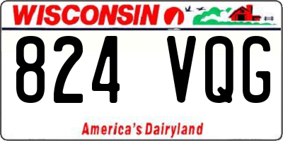 WI license plate 824VQG