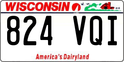 WI license plate 824VQI