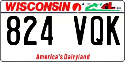 WI license plate 824VQK