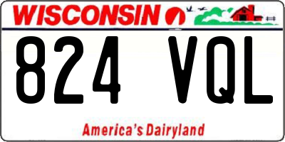 WI license plate 824VQL