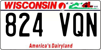 WI license plate 824VQN