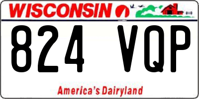 WI license plate 824VQP