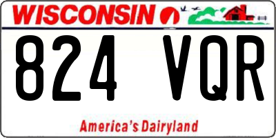 WI license plate 824VQR