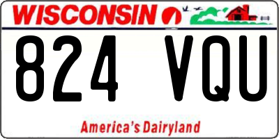 WI license plate 824VQU