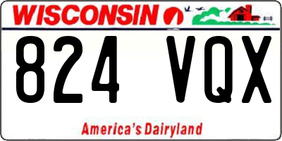 WI license plate 824VQX