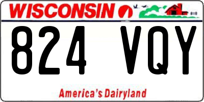 WI license plate 824VQY