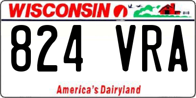 WI license plate 824VRA