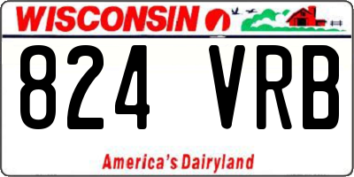 WI license plate 824VRB