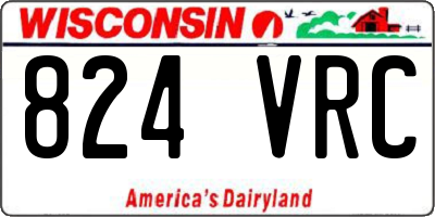 WI license plate 824VRC