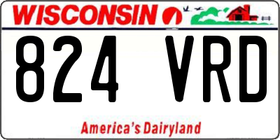 WI license plate 824VRD