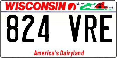 WI license plate 824VRE