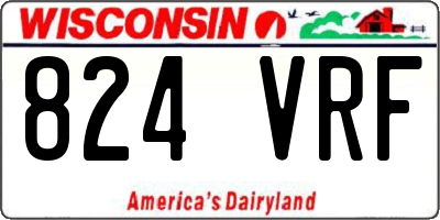 WI license plate 824VRF