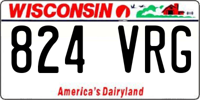 WI license plate 824VRG