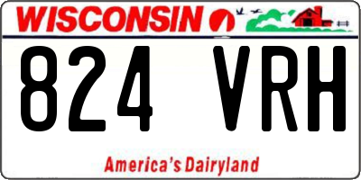 WI license plate 824VRH