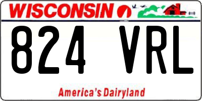 WI license plate 824VRL