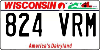 WI license plate 824VRM