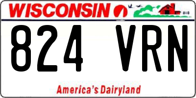 WI license plate 824VRN