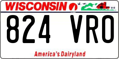 WI license plate 824VRO